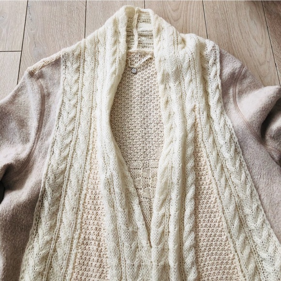 Anthropologie Knitted & Knotted Regan Open Front Textured Cardigan Size M - Picture 6 of 13